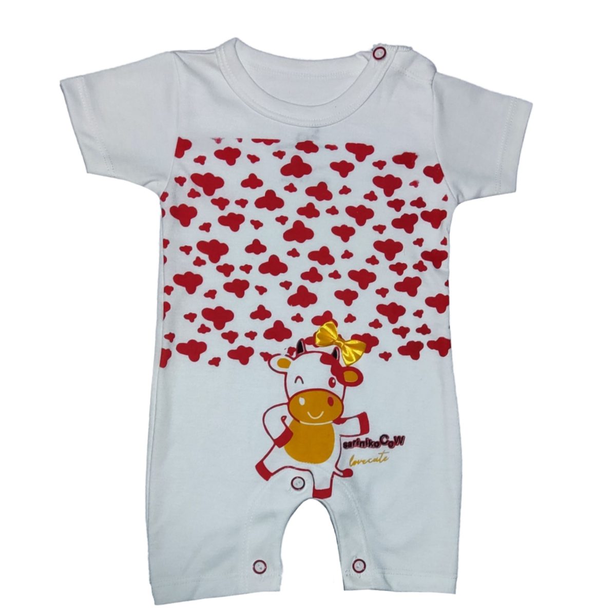 ست سرهمی و کلاه نوزادی سرینیکو مدل mini cow کد A10